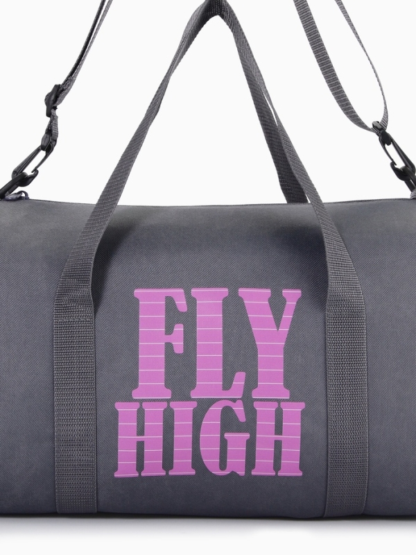 Сумка спортивная женская, TEXTURA, маленький размер, цвет серый