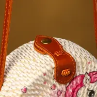 Сумка плетеная ротанг "Единорог", 15х6х60 см