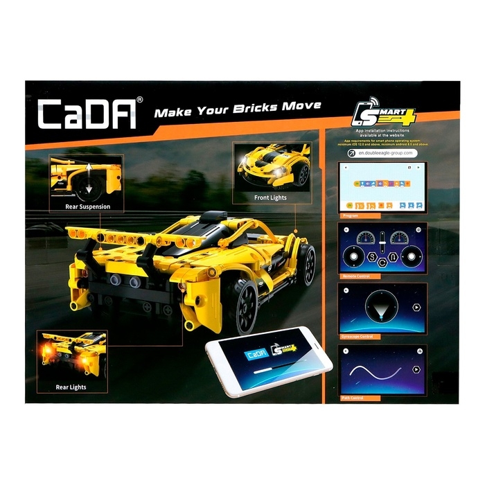 Конструктор радиоуправляемый &laquo;Спорткар&raquo;, 417 деталей