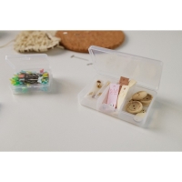 Органайзер для рукоделия, 3 отделения, 11 &times; 7 &times; 2,5 см, цвет прозрачный