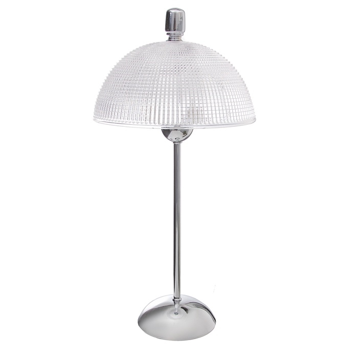 Настольная лампа с абажуром RISALUX &laquo;Малави&raquo; модерн, Е14, 40 Вт, хром, 24&times;24&times;49.5 см