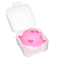 Прорезыватель силиконовый для зубов с погремушкой Крошка Я &laquo;Рыбка&raquo;, в кейсе, розовый