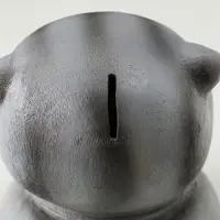 Копилка "Кот Дзен" серый, 16х14х14,5 см