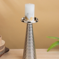 Подсвечник "Флэйм" 12х12х30 см. алюминий