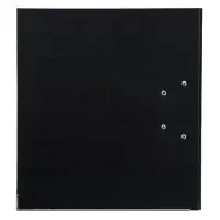 Папка-регистратор А4, 75 мм, Lamark, ПВХ, двухстороннее покрытие, металлическая окантовка, карман на корешок, собранная, черный/черный