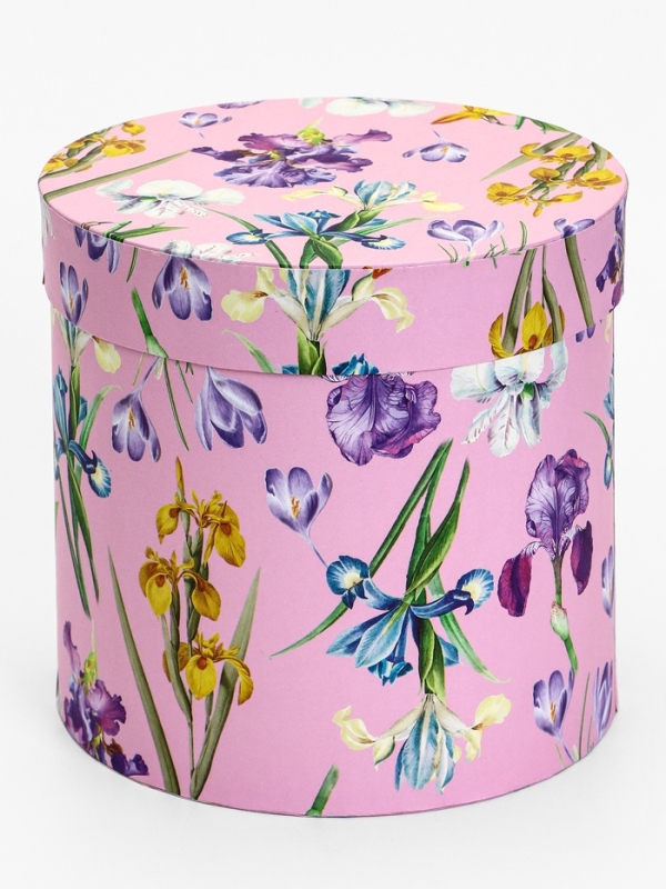 Шляпная коробка, Цветы, 20 х 20 см Шляпная коробка, Цветы, 20 х 20 см