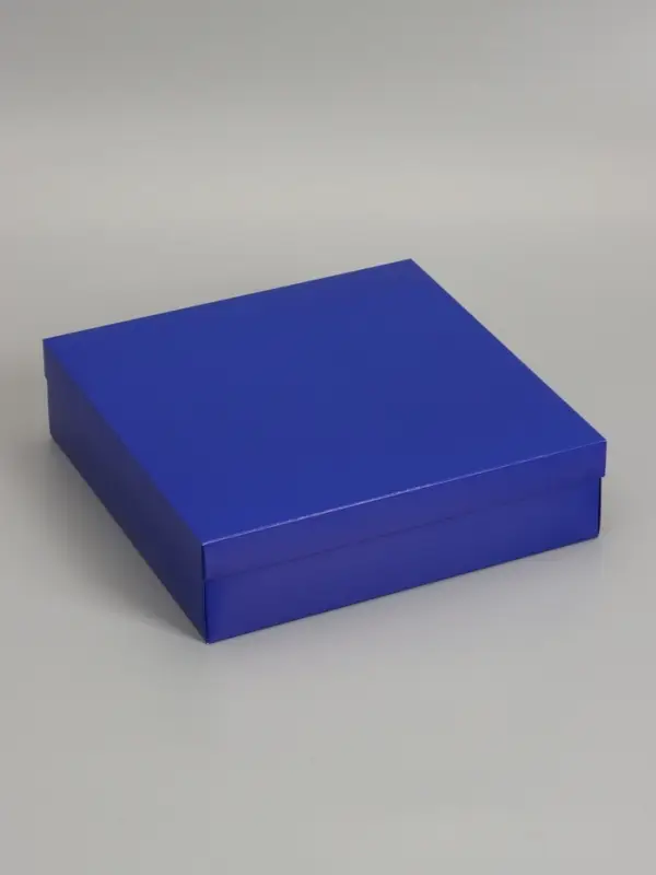 Коробка складная, крышка-дно, синяя, 30 х 30 х 8 см