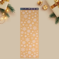 Виниловые наклейки на окна &laquo;Снежинки&raquo;, многоразовые, 70 х 25 см, Новый год