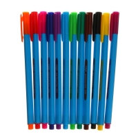 Набор ручек шариковых 12 цветов, корпус треугольный, блистер Набор ручек шариковых 12 цветов, корпус треугольный, блистер