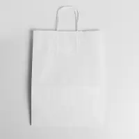 Пакет крафт без печати, круглая ручка 26&times;15&times;35 см