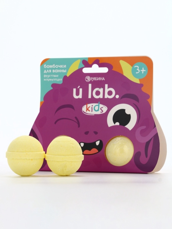 Бомбочки для ванны "Монстрики", 2 x 40 г, аромат фруктовые мармеладки