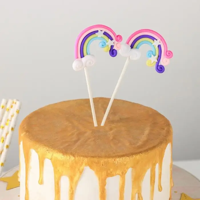 Набор топперов для торта &laquo;Радуга&raquo;, 2 шт, 12,5&times;5 см