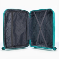 Чемодан 28", PP, 49*30*76, отд на молнии, код замок, 4 колеса, зеленый