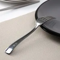 Вилка одноразовая, 18.5 см, пластик, серебристая