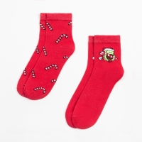 Набор новогодних женских носков KAFTAN "Это тебе" размер 36-40 (23-25 см), 2 пары Набор новогодних женских носков KAFTAN "Это тебе" размер 36-40 (23-25 см), 2 пары