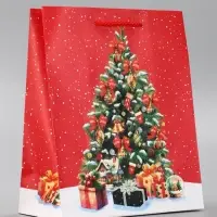 Пакет подарочный новогодний ламинированный, &laquo;Новогодний шар&raquo; , 18&times;10&times;22.3 см