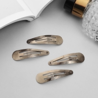 Невидимка для волос "Ажурная " (набор 6 шт) полоса, 5 см, тёмное серебро Невидимка для волос "Ажурная " (набор 6 шт) полоса, 5 см, тёмное серебро