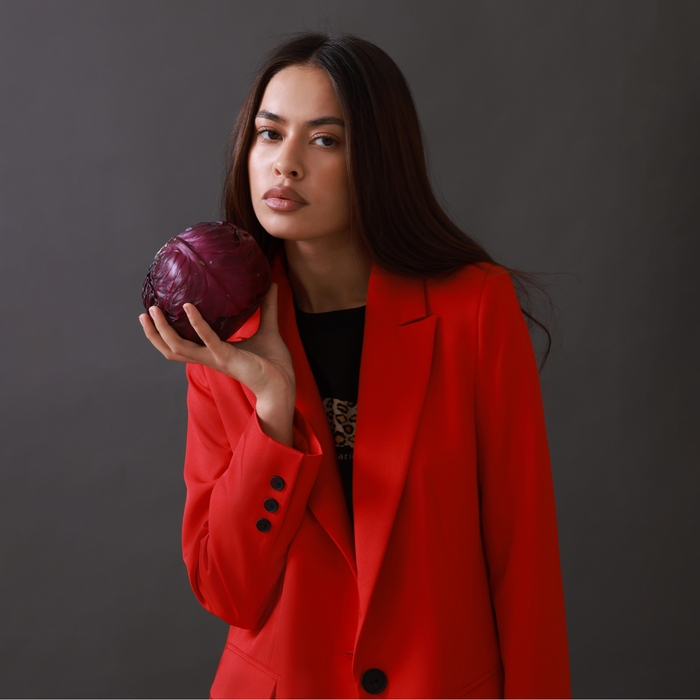 Пиджак женский однобортный MIST р. 44, красный Пиджак женский однобортный MIST р. 44, красный