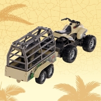 Квадроцикл &laquo;Дино&raquo;, инерционный, 1:16, с динозавром, световые и звуковые эффекты