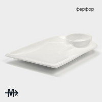 Блюдо фарфоровое Magistro &laquo;Ласта&raquo;, 25&times;16 см, цвет белый