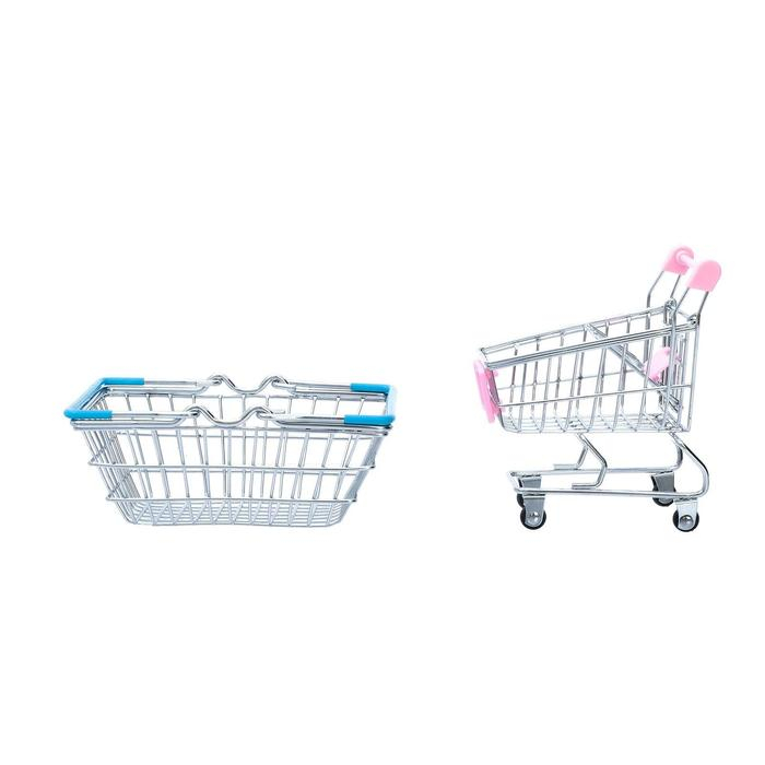 Набор для покупок &laquo;Мини-магазин&raquo; с корзинкой и тележкой