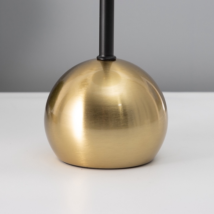 Настольная лампа с абажуром RISALUX &laquo;Найла&raquo; модерн, , Е27, 3 Вт, латунь, 23&times;23&times;51.5 см