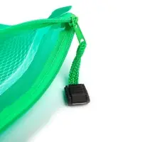 Папка-конверт на молнии, А65, с сеткой внутри, 24 &times; 11 cм, МИКС