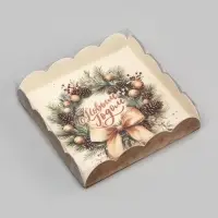 Коробка для печенья, &laquo;Исполнения желаний&raquo;, 15&times;15&times;3 см, Новый год