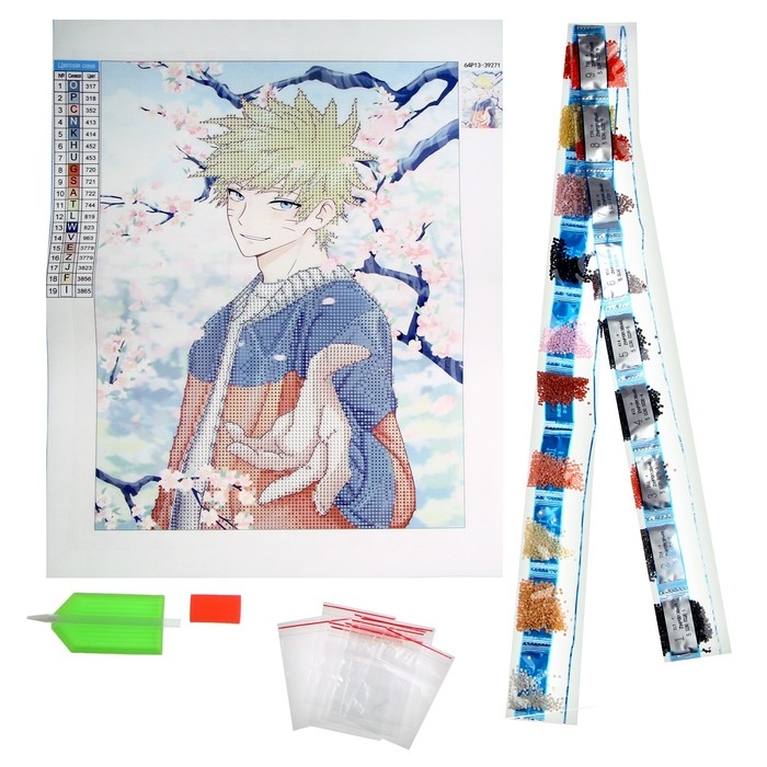 Алмазная мозаика с частичным заполнением на холсте &laquo;Сакура бой&raquo;&lrm;, 30 х 40 см