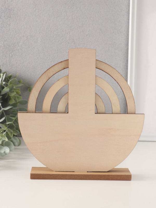 Сувенир дерево настольный календарь "Наш дом" 3,7х19,5х20 см