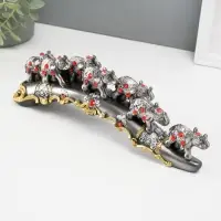 Фигурка полистоун &laquo;7 слонов на дуге со стразами&raquo;, 29.5&times;7&times;5 см