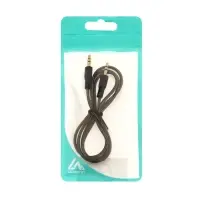 Кабель аудио AUX Luazon, Jack 3.5 мм(m)-Jack 3.5 мм(m), прозрачная оплетка, 86 см, чёрный