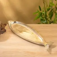 Блюдо сервирочное "Рыбка" алюминий 41,5х12х2 см