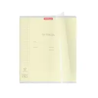 Тетрадь 12 листов, ErichKrause &laquo;Классика CoverPrо&raquo;, в клетку, пластиковая обложка, блок офсет, 100% белизна, МИКС