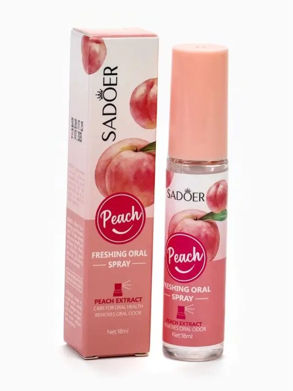 Освежитель дыхания Sadoer со вкусом персика, 18 мл