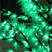 Светодиодное дерево &laquo;Зелёный клён&raquo; 1.5 м, 600 LED, постоянное свечение, 220 В, свечение белое