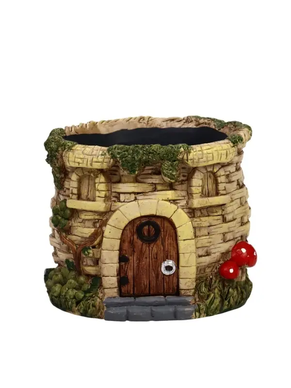 Декоративный горшок для цветов &laquo;Замок&raquo;, 14&times;14&times;11 см, керамический, Greengo