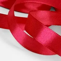 Лента атласная, 12 мм, 23&plusmn;1 м, красная №33