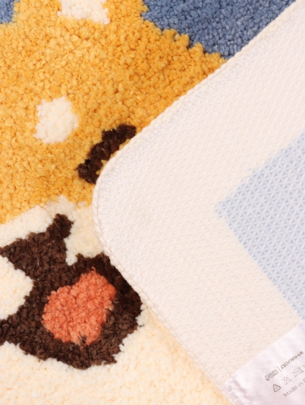 Коврик Доляна &laquo;Корги&raquo;, 40&times;60 см, микрофибра, синий