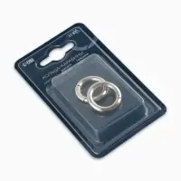 Кольца-карабины 6,7гр d16/24мм 4мм (наб 2шт цена за наб) серебряный TR