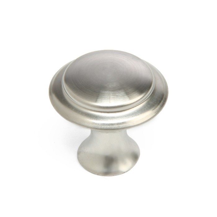 Ручка кнопка ТУНДРА, d=23 мм, цвет матовый никель, 8 шт TMP