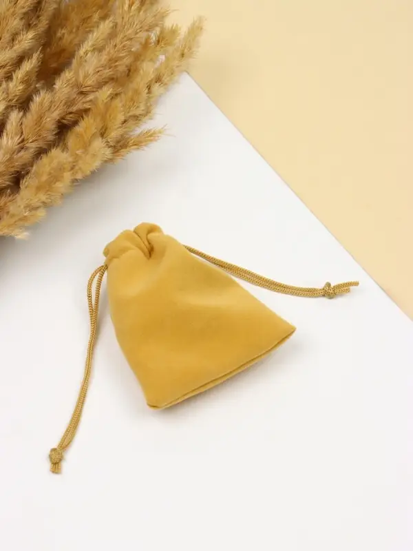 Мешочек бархатный, 7&times;9 см, оранжевый