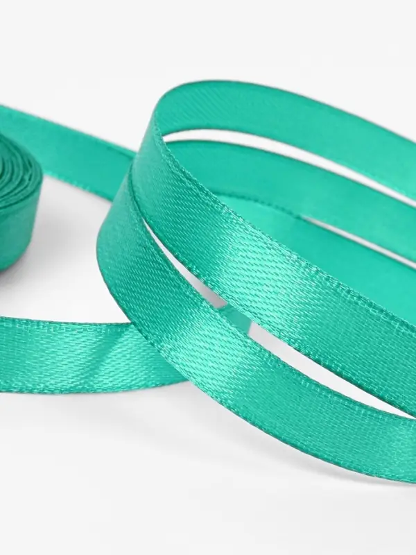 Лента атласная, 10 мм, 23&plusmn;1 м, бирюзовая №54