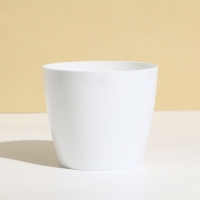 Горшок для цветов, d = 12,5 см, 1 л, пластик, белый