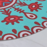 Салфетки сервировочные на стол Доляна &laquo;Колли&raquo;, 4 шт, d=38 см, цвет бирюзовый