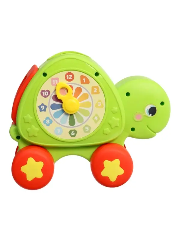 Развивающий сортер "Черепашка" с циферблатом, на колесиках