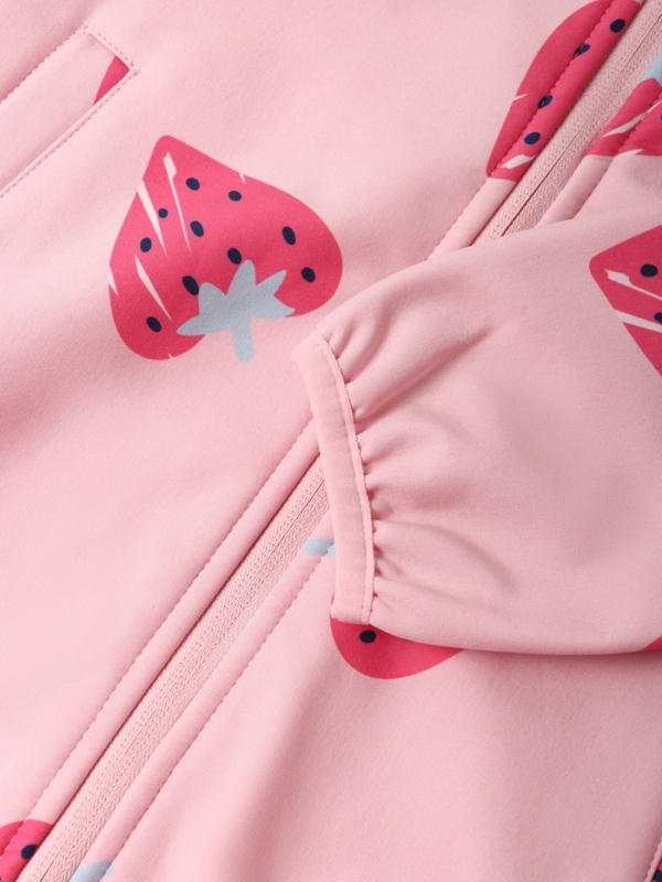 Ветровка на флисе для девочек KAFTAN Клубника, рост 98