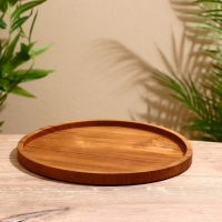 Блюдо 25х25х2 см, тиковое дерево