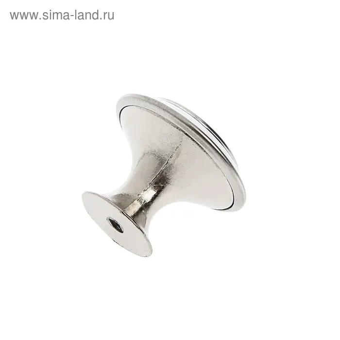 Ручка-кнопка ТУНДРА, d=30 мм, цвет матовый никель