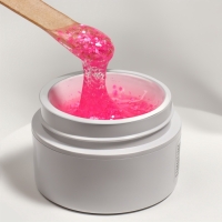 Гель для наращивания, с блёстками, 3-х фазный, 15 гр, LED/UV, прозрачный, розовый Гель для наращивания, с блёстками, 3-х фазный, 15 гр, LED/UV, прозрачный, розовый